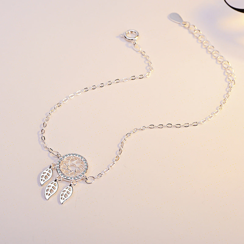 Solid silver Dream catcher bracelet