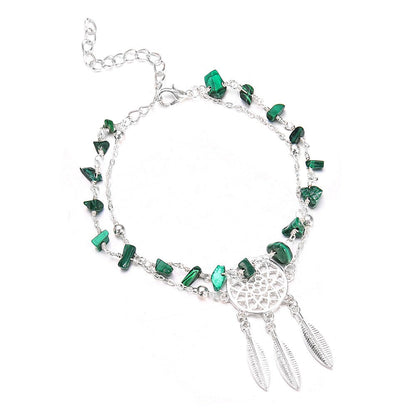 Green dream catcher bracelet