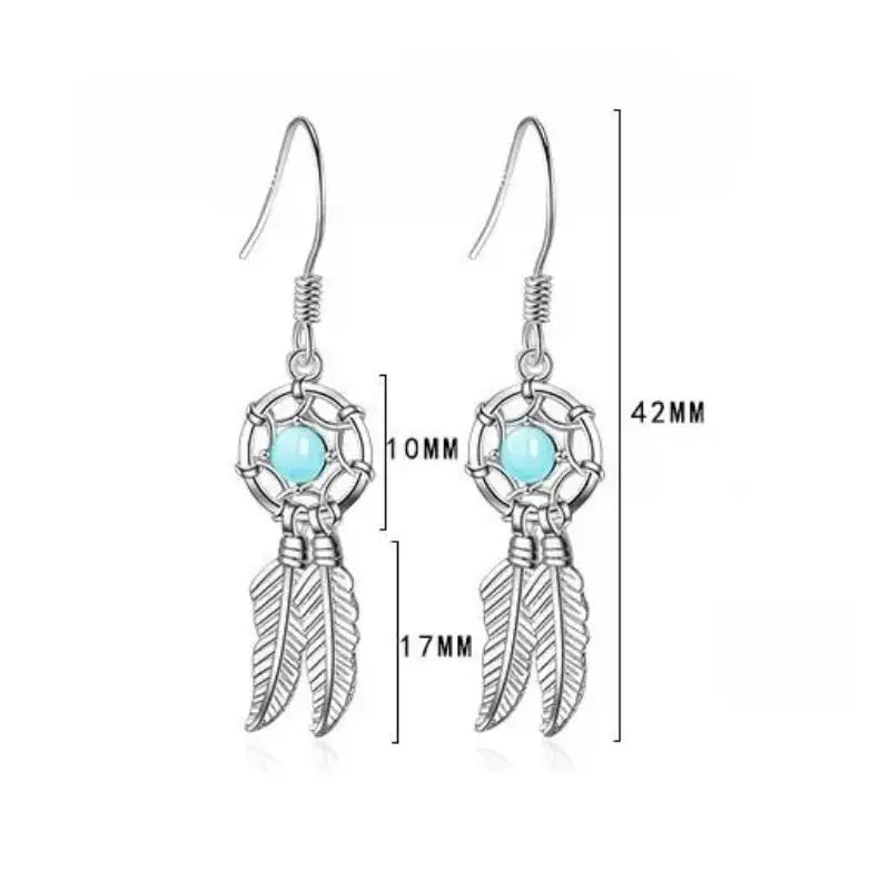 Beads dreamcatcher earrings