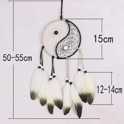 Black and white dream catcher