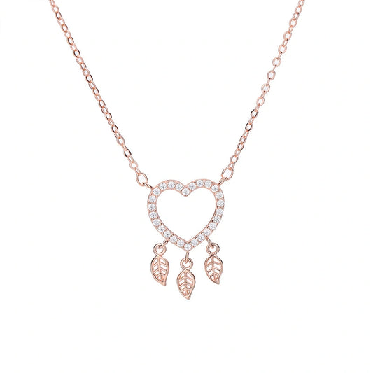 Dream catcher heart necklace