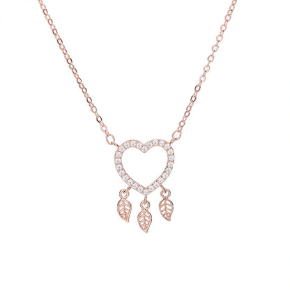 Dream catcher heart necklace