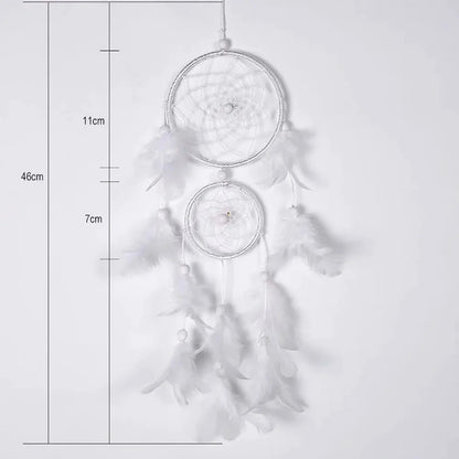 Dream catcher with double hoops