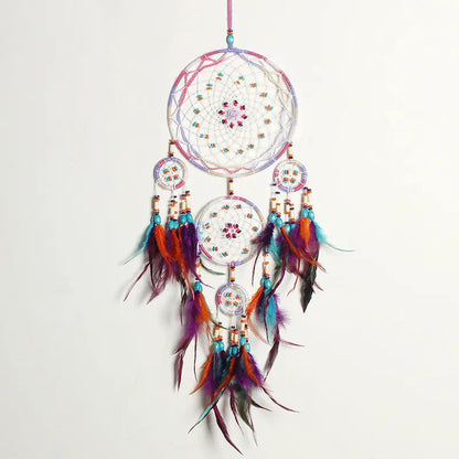 Five rings dream catcher pendant
