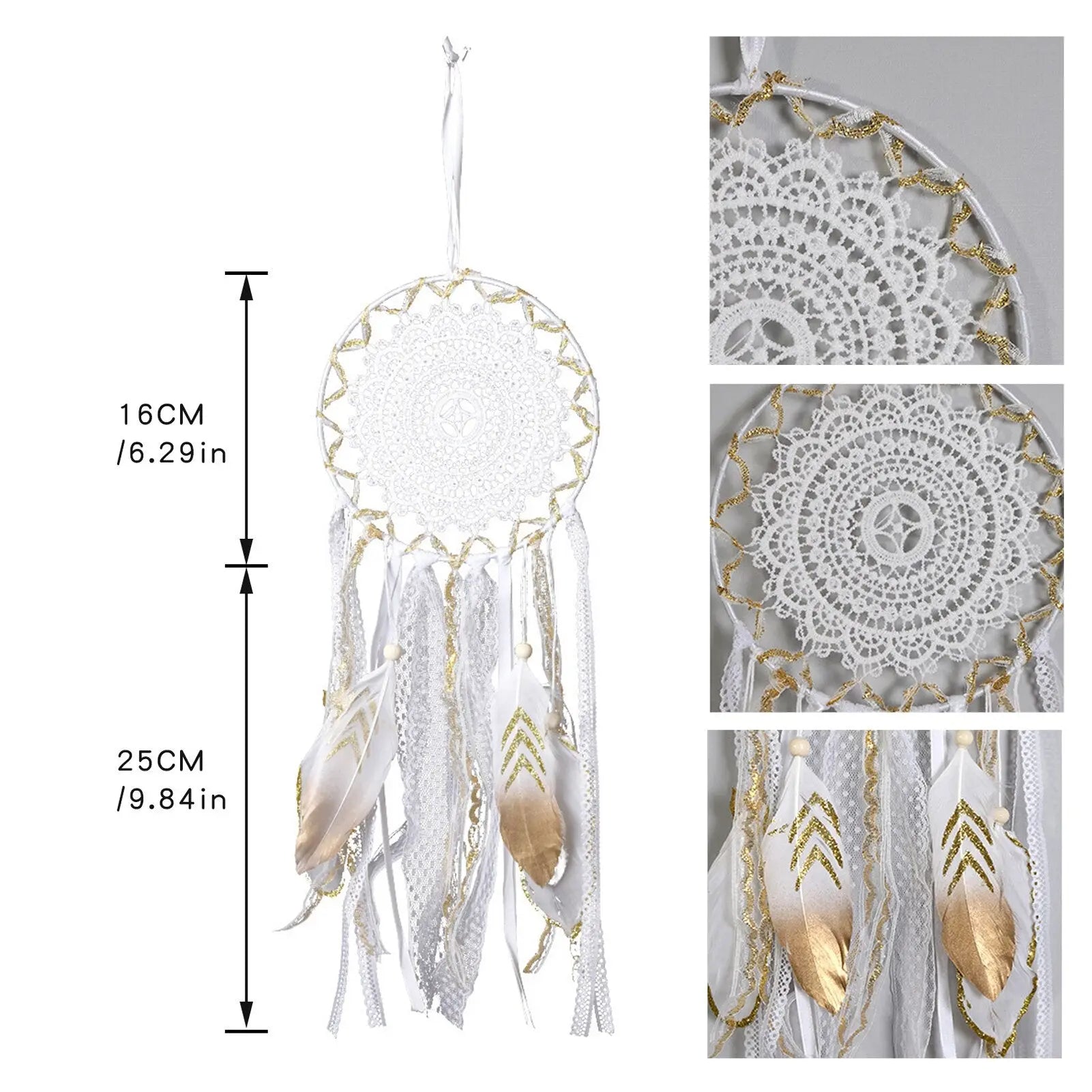 Gold dream catcher