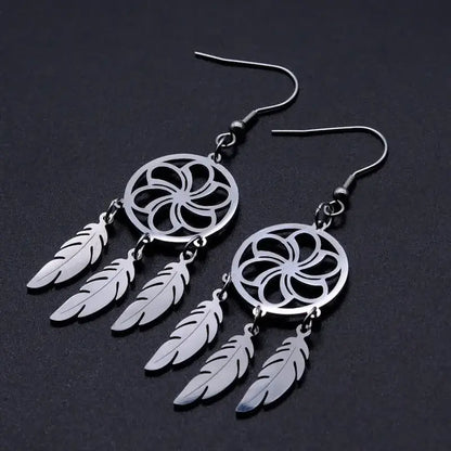 Large dreamcatcher earrings
