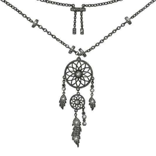 long dream catcher necklace