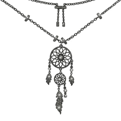 long dream catcher necklace