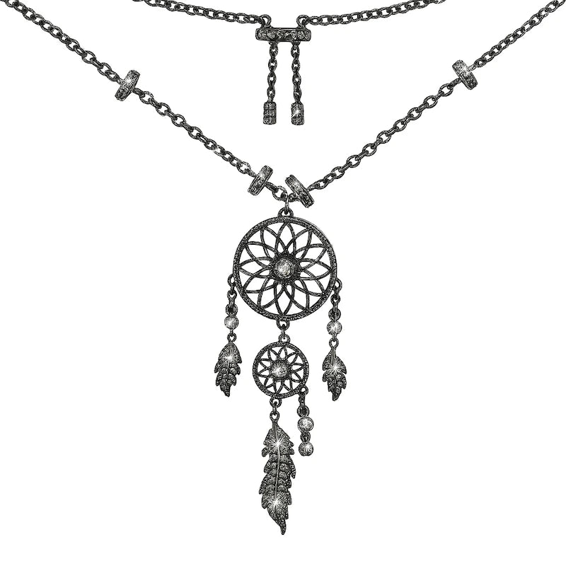 long dream catcher necklace
