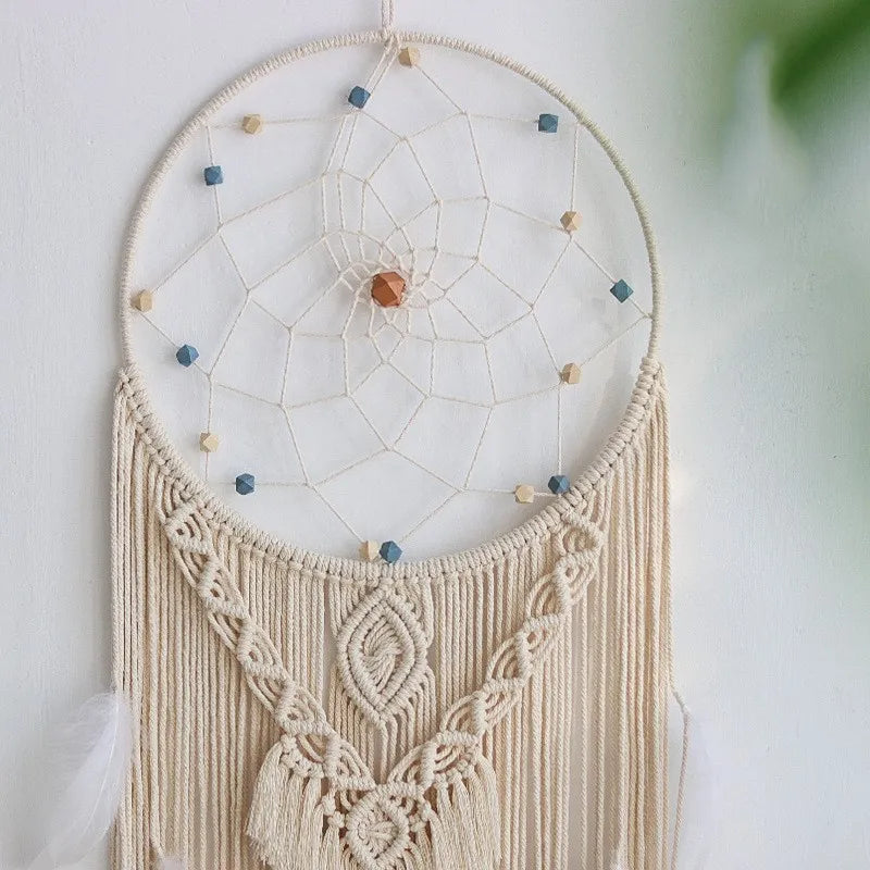 Macrame dreamcatcher with beads