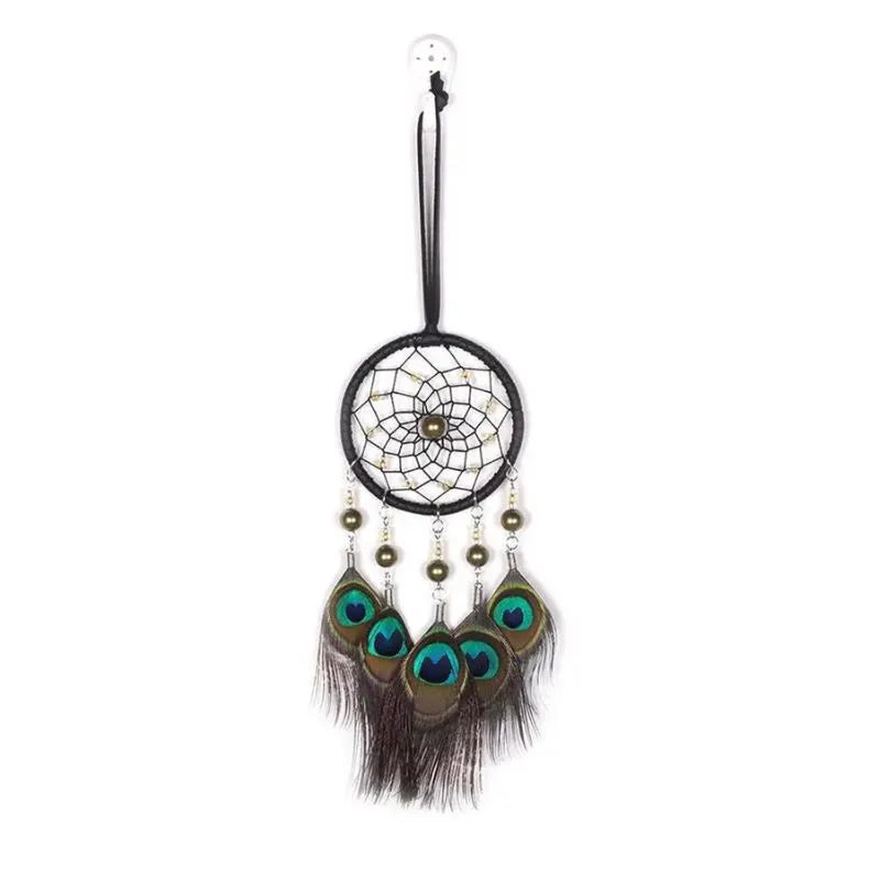 peacock feather dream catcher