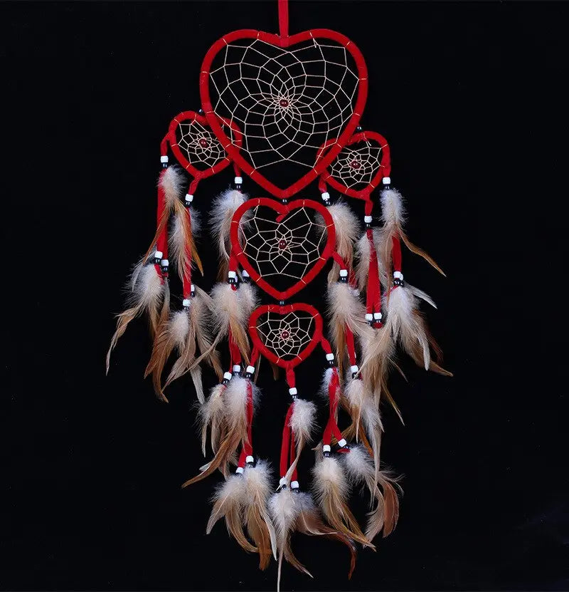 Red Heart Dream Catcher