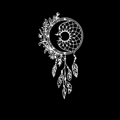 white dream catcher decal