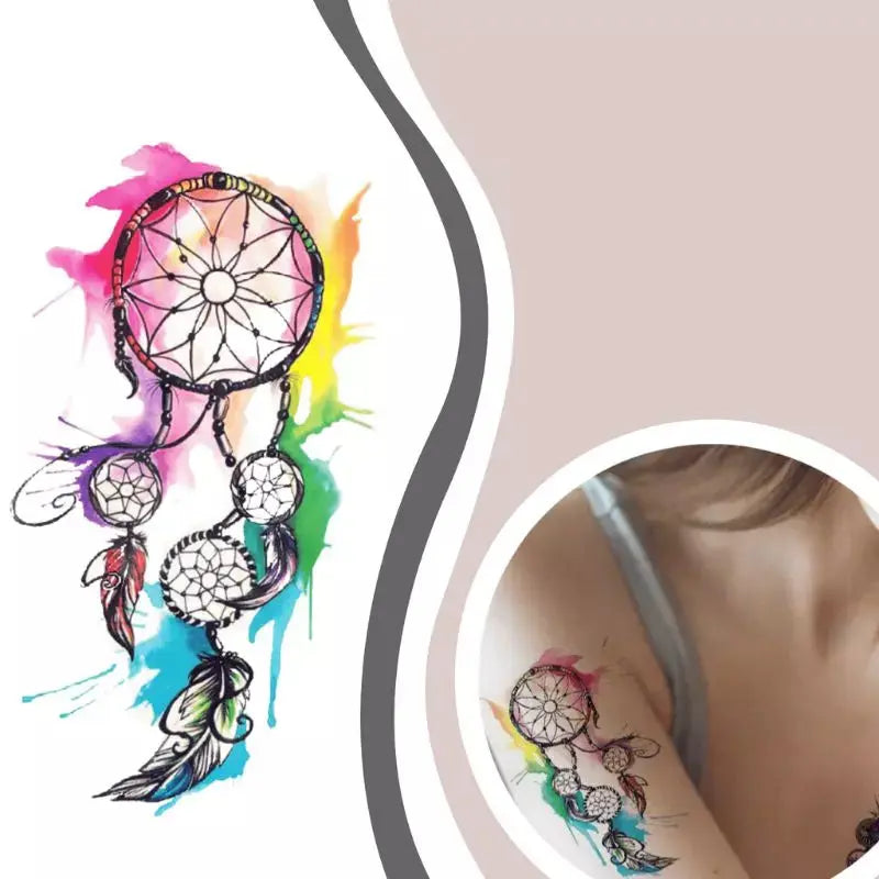 Colored Dream Catcher tattoo