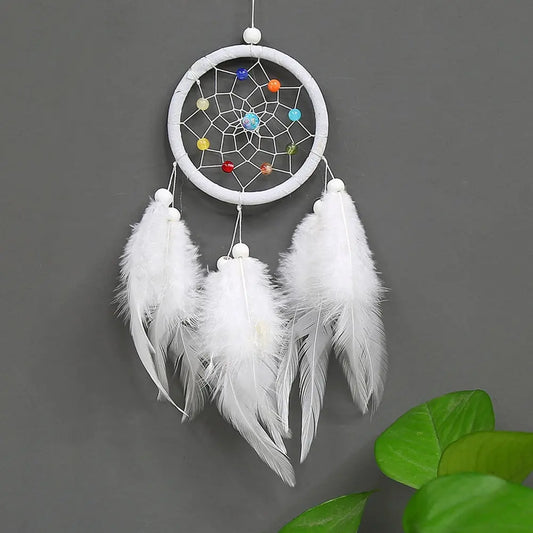 White Dream Catcher for car