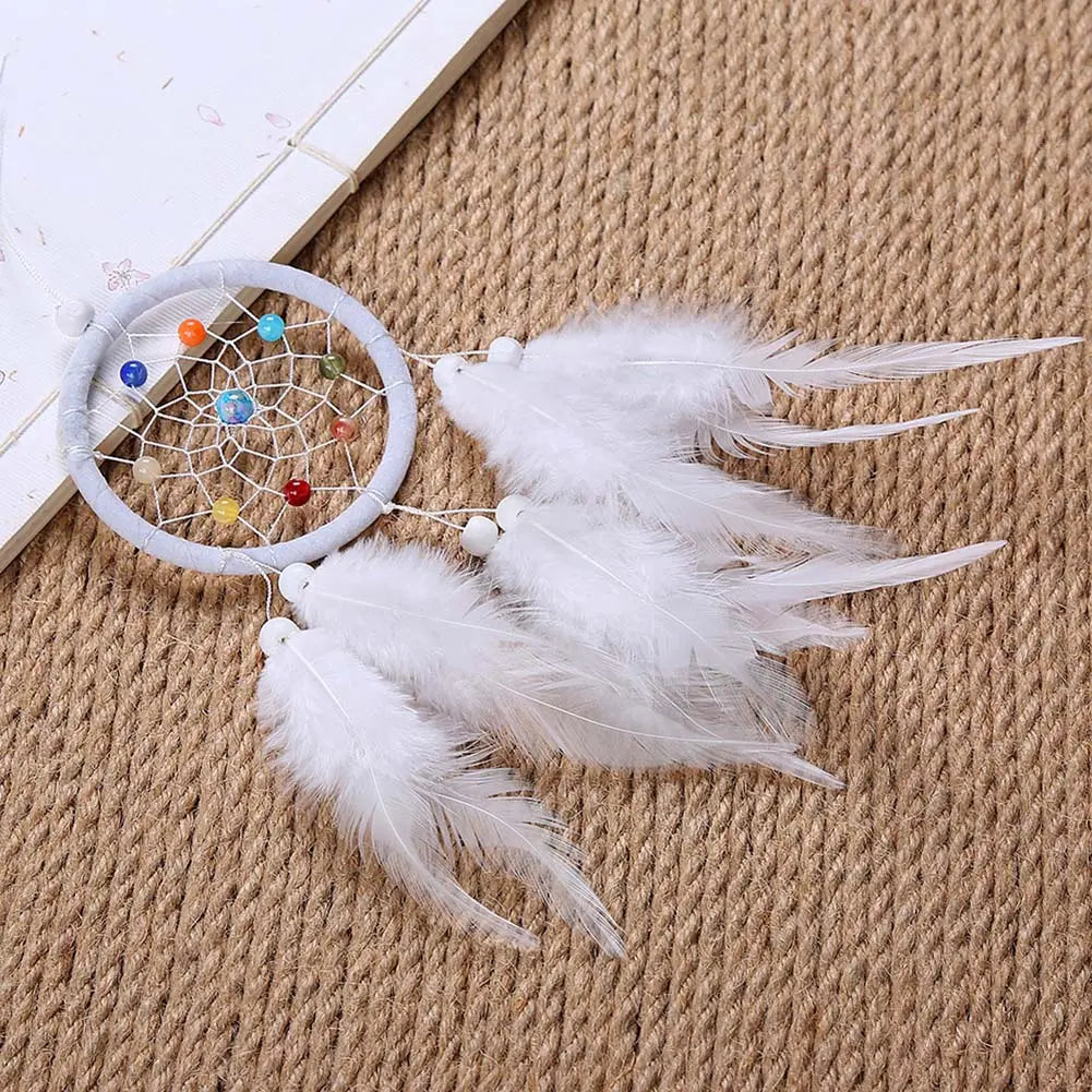 White Dream Catcher for car